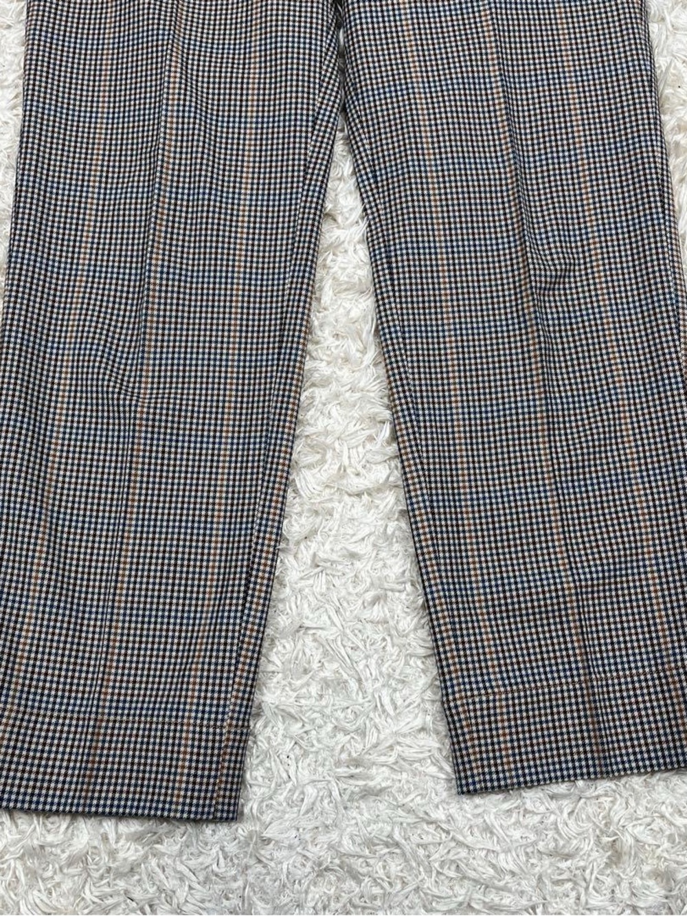 45R Check Pattern Wool Slacks Pants - Picture 9 of 15